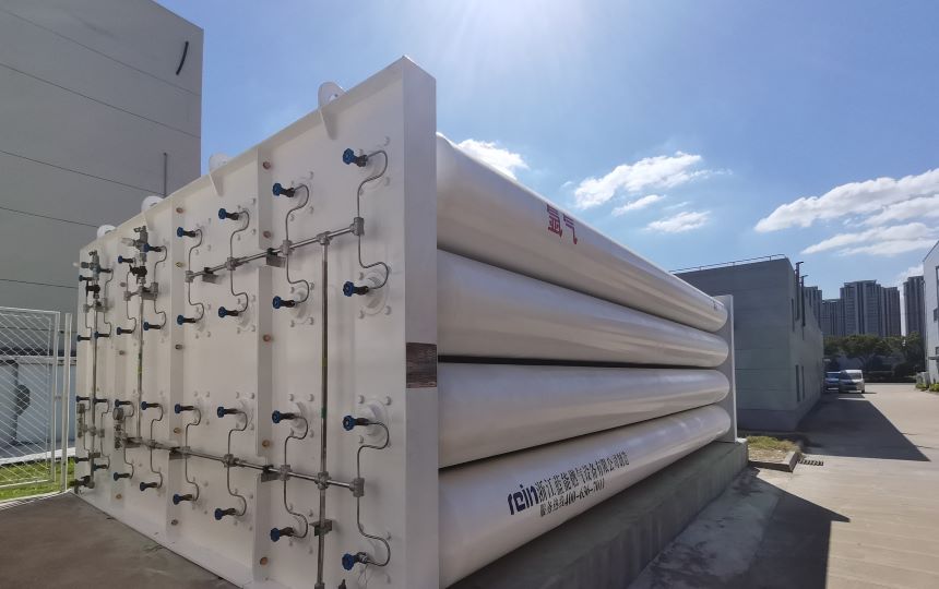 Cascadas de almacenamiento de gas para gases raros y otros gases industriales