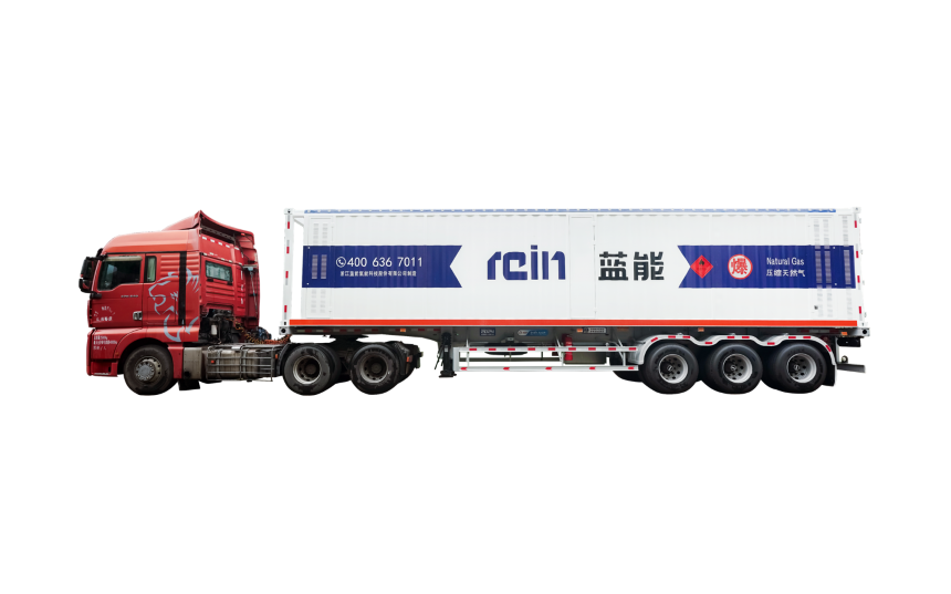 Remolques y patines de tubos de hidr&oacute;geno con cilindros de bobinado de fibra de carbono (Tipo II)