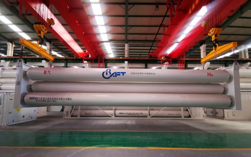Cascadas de almacenamiento de gas para gases raros y otros gases industriales